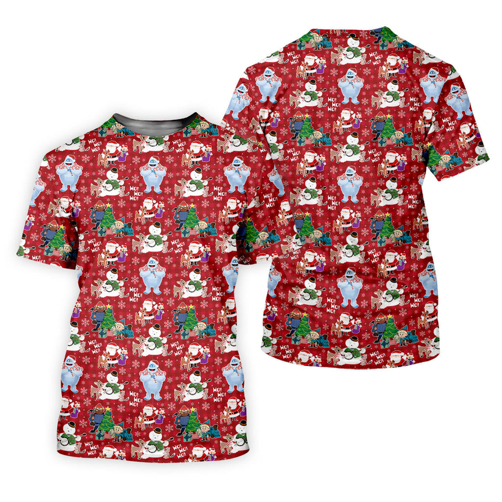 Ho Ho Ho Santa Snowman Men's Golf Polo Shirt Christmas Golf Shirt, Polo ShirtFor Men