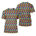 Colorful Easter Peeps Black Golf Shirt, Golf Shirts For Men, Cute Golf Outfit, Polo Shirts For Men