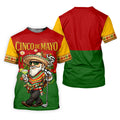 Margarita Man Cinco De Mayo Celebration Red Yellow Green Golf Shirt, Fiesta Theme Golf Shirts For Men