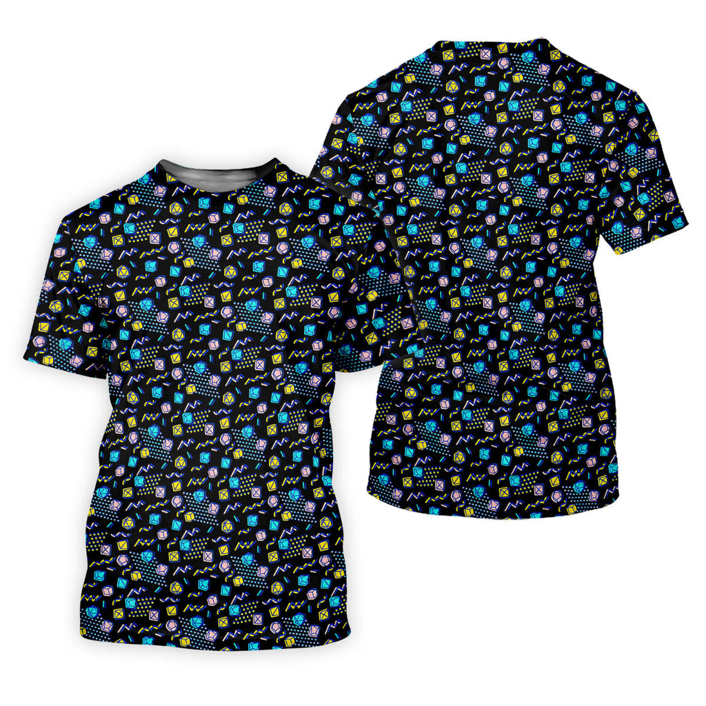 90s Dice Memphis Style Black Golf Shirt, Cute Golf Shirt, Polo Shirts For Men, Golf Shirts For Men