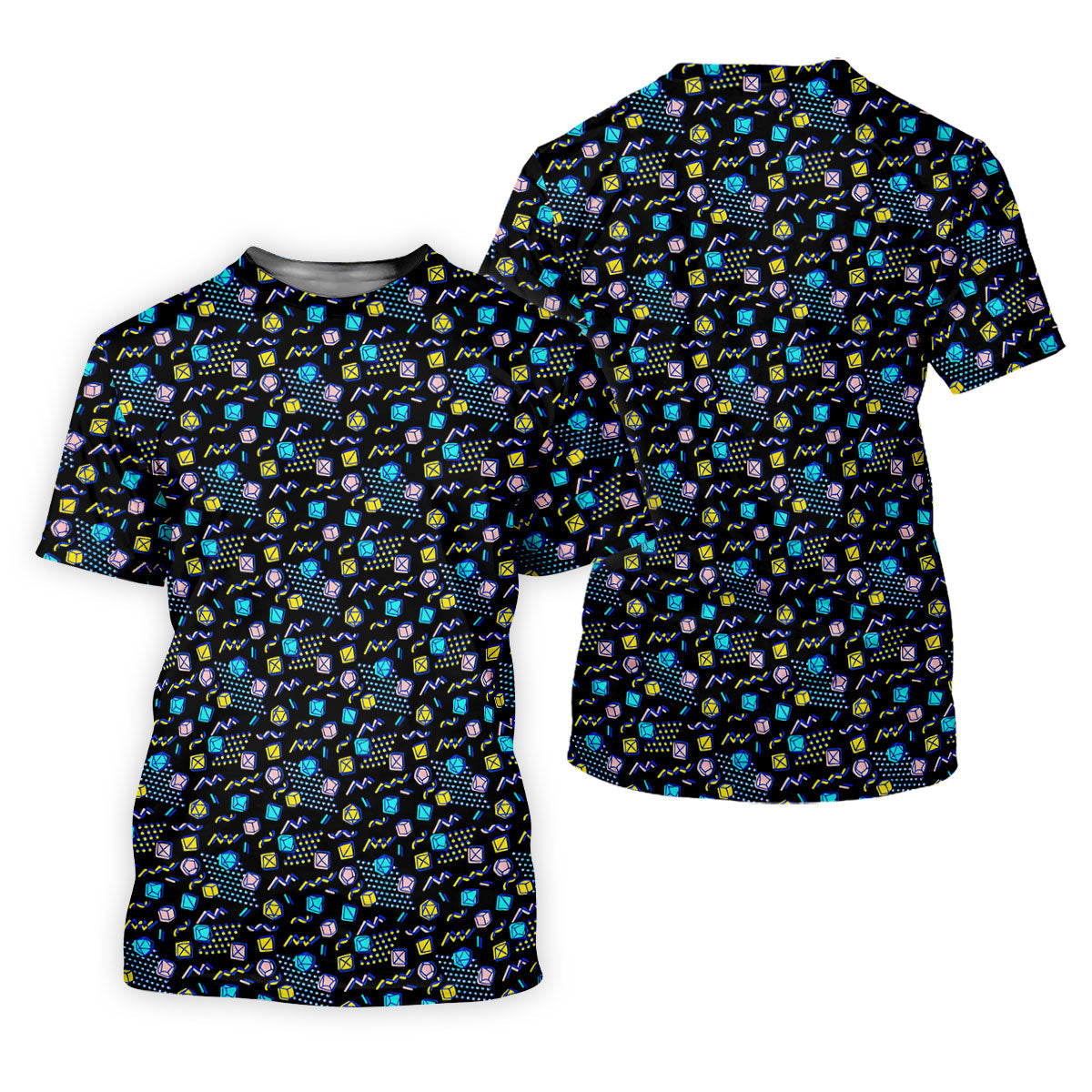 90s Dice Memphis Style Black Golf Shirt, Cute Golf Shirt, Polo Shirts For Men, Golf Shirts For Men