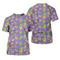 Colorful Painted Easter Eggs Golf Shirts For Men, Cute Golf Outfit, Polo Shirts For Men