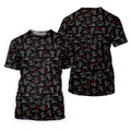 Naughty Position Stick Figure Couple Black Golf Shirt, Golfer Valentines Gift, Fun Golf Shirts For Men