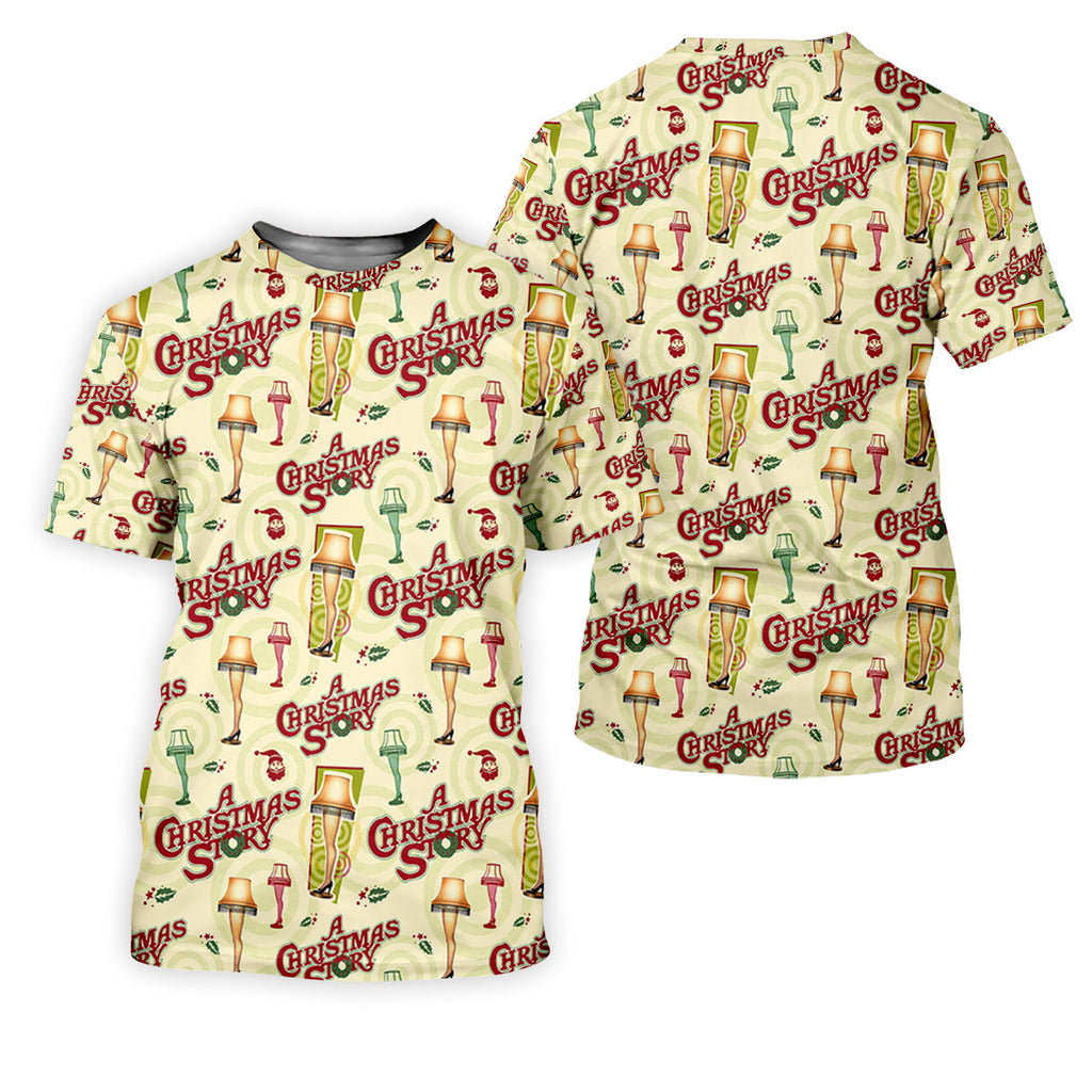 Christmas Story Leg Lamp Golf Tops For Men, Fun Golf Shirts For Men, Christmas Golf Shirt, Polo ShirtFor Men