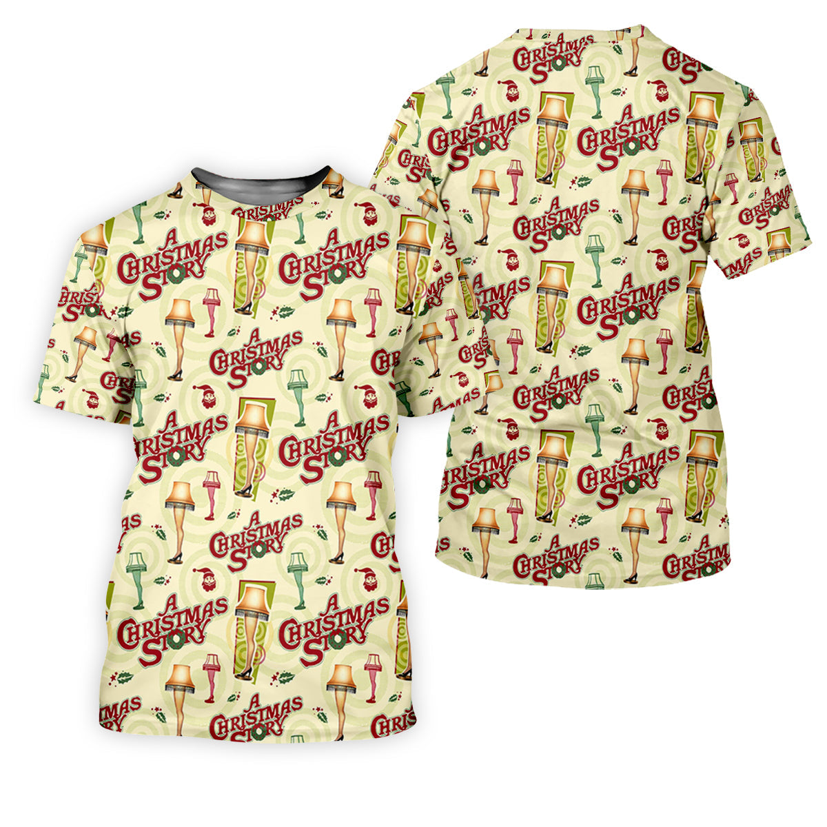 Christmas Story Leg Lamp Golf Tops For Men, Fun Golf Shirts For Men, Christmas Golf Shirt, Polo ShirtFor Men