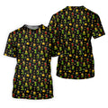 Mexican Cartoon Food Characters Cinco De Mayo Celebration Fiesta Themed Black Golf Shirts For Men