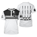 Best Dad By Par US Flag Pattern Dad Golf Shirt, Father's Day Golf Gift, Polo Shirts For Men
