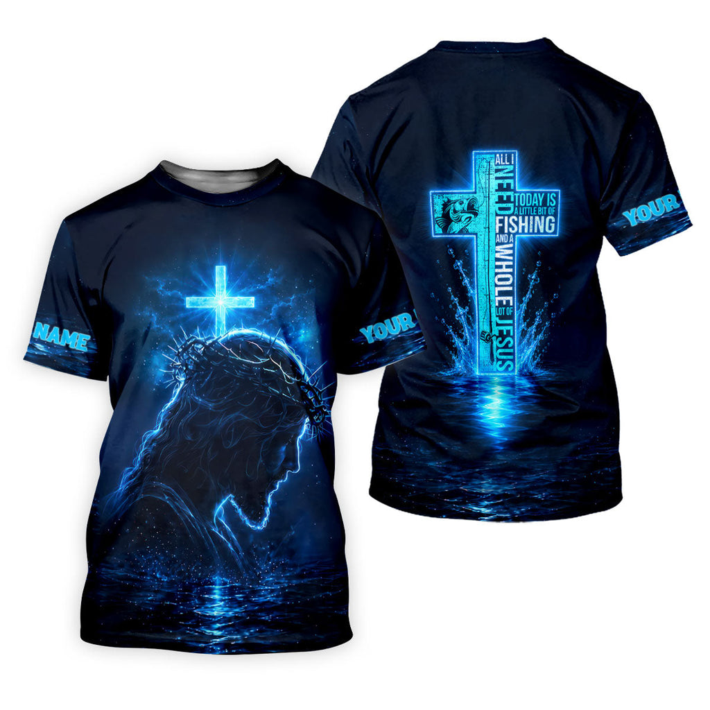 All I Need Today Is Fishing And Jesus UPF Shirt, Fishing Shirts, Mens Fishing Apparel