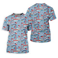 America Independence 250 Years Blue Golf Shirt, Patriotic 4th Of July Golf Shirts For Men