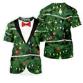 Christmas Tree Needles Green Festive Men's Golf Polo Shirts, Christmas Golf Shirt, Golf Gift For Men