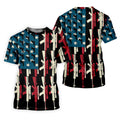American Flag Pattern Army Theme Patriotic Golf Shirt, 250th Anniversary Golf Shirts For Men, Polo Shirts For Men