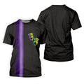 Melpomene And Thalia Theatrical Masks Purple Stripe Mardi Gras Golf Shirt, Polo Shirts For Men, Golf Shirts For Men