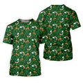 St Patrick's Day Leprechaun Golf Pose Rainbow Gold Pot Shamrock Golf Shirt, Golf Tops For Men, Golf Shirts For Men