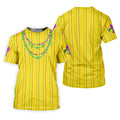 Mardi Gras Beads Necklaces Print Yellow Golf Shirt, Golf Tops For Men, Polo Shirts For Men, Golf Shirts For Men