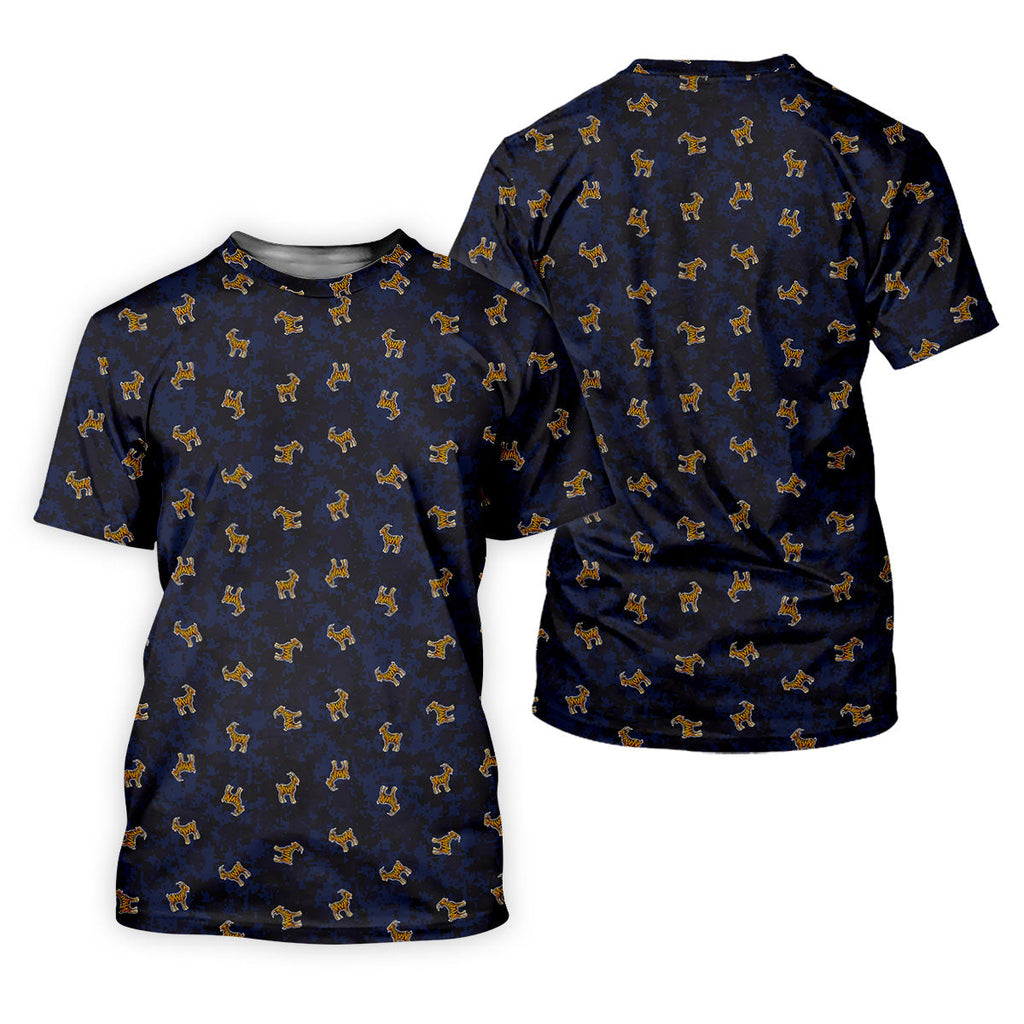 Tiger Goat Digital Camouflage Funny Golf Shirt, Polo Shirts For Men, Golf Shirts For Men