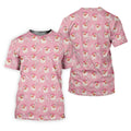 Pink Xmas Tree Santa Claus Pattern Christmas Golf Shirt, Polo Shirts For Men, Golf Gift For Men