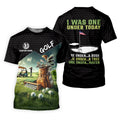 I Was One Under Today Golf Ball Pattern Funny Golf Shirt, Custom Golf Shirts, Golf Shirts For Men
