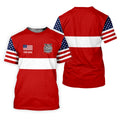 250 Years Red White Blue Stars And Stripes Golf Shirt, Patriotic 4th Of July Golf Shirts For Men