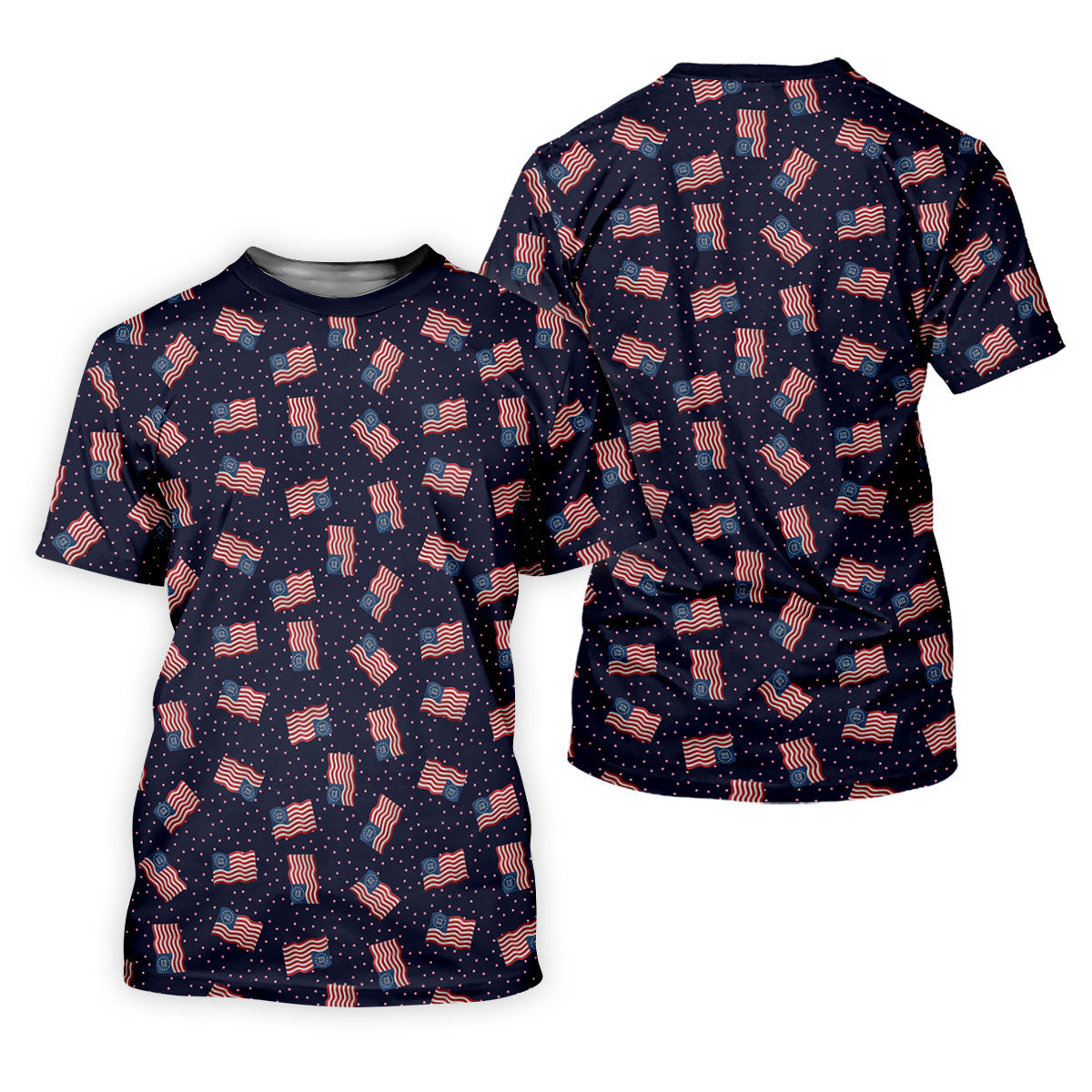 250th Anniversary Waving Flags Patriotic Golf Shirt, 4th Of July Golf Shirts For Men