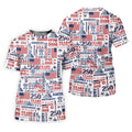 250th Anniversary USA 1776-2026 Retro Golf Shirt, Golf Tops For Men, 4th Of July Golf Shirts For Men