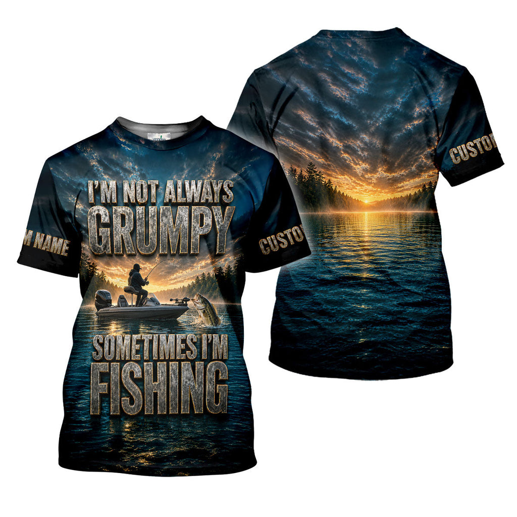 Im Not Always Grumpy Sometimes Im Fishing UPF Shirt, Fishing Shirts For Women, Fishing Shirt