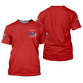 Faith Cross Bald Eagle America 250 Anniversary Red Patriotic Golf Shirt, Golf Shirts For Men