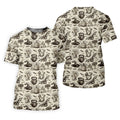 Halloween Witch Cat Pattern Men's Funny Golf Shirts, Unique Gift For Golfer, Polo For Men