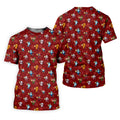Christmas Characters Golf And Beer Red Men's Funny Golf Shirts, Christmas Golf Shirt, Polo ShirtFor Men