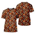 Thanksgiving Day Autumn Turkey Golf Shirt, Fun Golf Shirts For Men, Golfing Apparel, Golf Shirts For Men