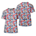 American Rodeo Western Theme Patriotic 4th Of July Golf Shirt, 250th Anniversary Golf Shirts For Men