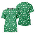 Golf Items Seamless Pattern St. Patrick’s Day Shamrock Golf Shirt, Polo Shirts For Men, Golf Shirts For Men