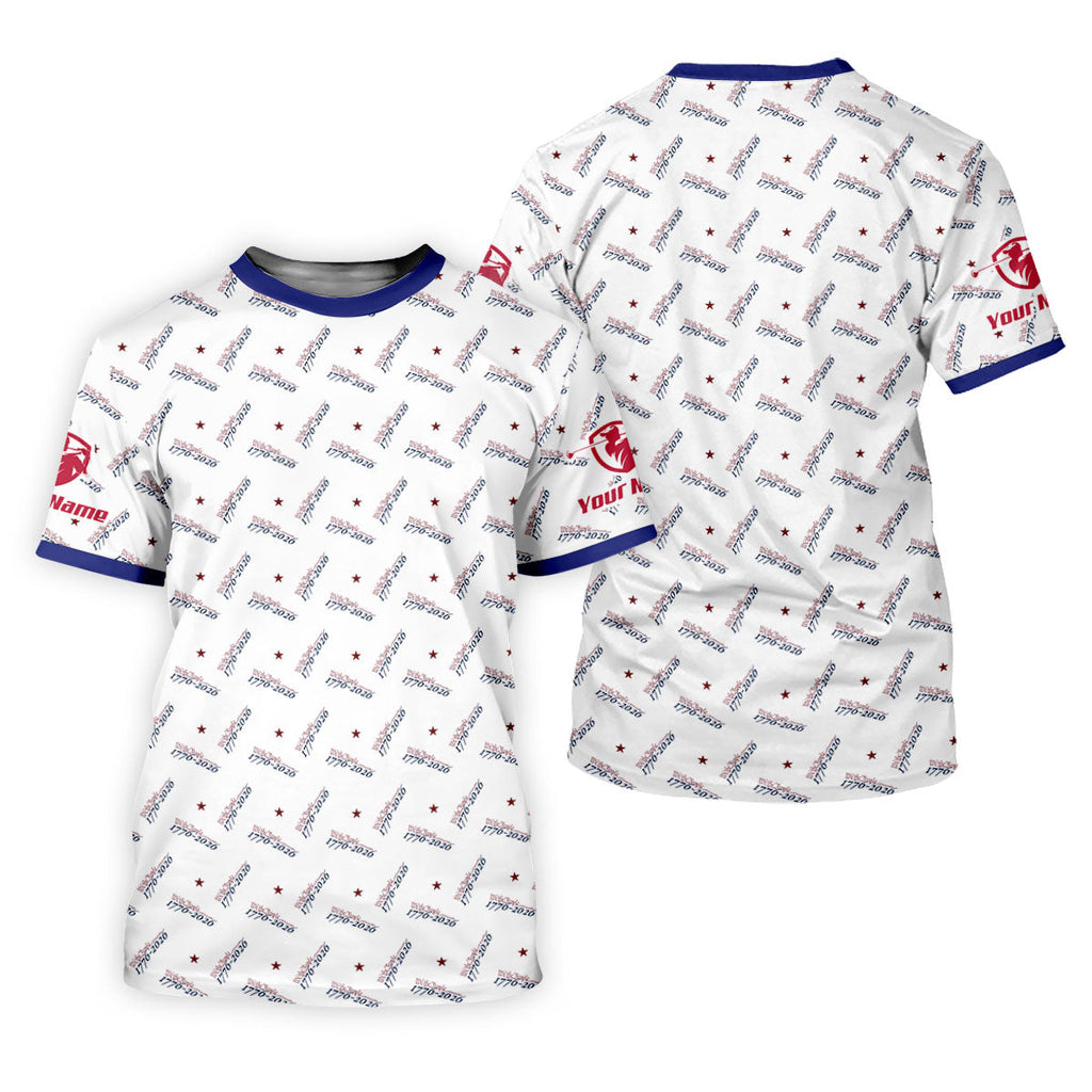 We The People 1776-2026 White Golf Shirt, 250th Anniversary Patriotic Golf Shirt, Golf Shirts For Men, Polo For Men