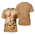 Funny Muscle Man Pineapple Beer Hawaiian Golf Shirt, Polo Shirts For Men, Golfing Apparel