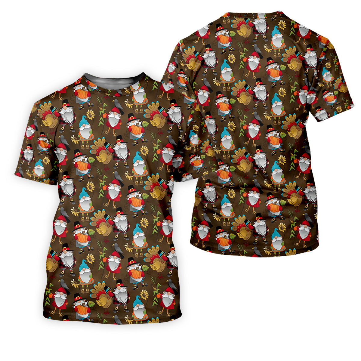 Turkey Gnome Thanksgiving Golf Tops For Men, Fun Golf Shirts For Men, Polo Shirts For Men, Golfing Apparel