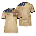 America 250 US Flag Pattern Retro Golf Shirt, Patriotic 4th Of July Golf Shirts For Men