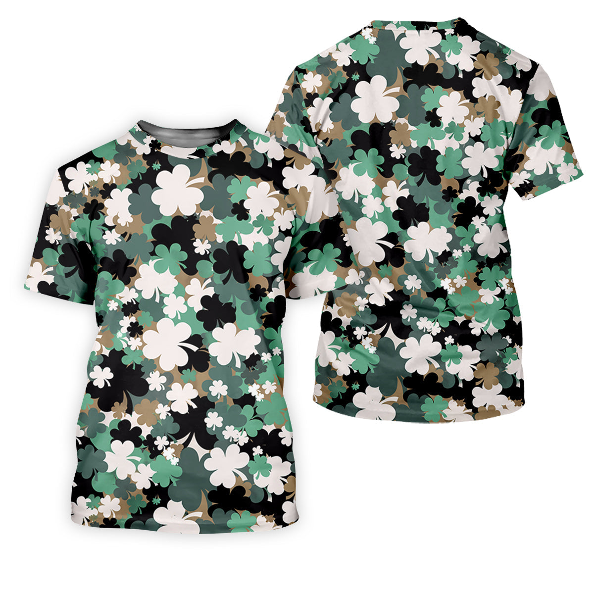 Irish Camo St. Patrick’s Day Shamrock Golf Shirt, Women's Golf Tops, Ladies Golf Polos