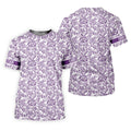 Toile De Jouy Purple Golf Shirt, Golf Tops For Men, Polo Shirts For Men, Golf Gift For Men, Golf Shirts For Men