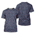 Red White Blue Outlined Patriotic American 250th Anniversary Navy Golf Shirt, 4th Of July Golf Shirts For Men