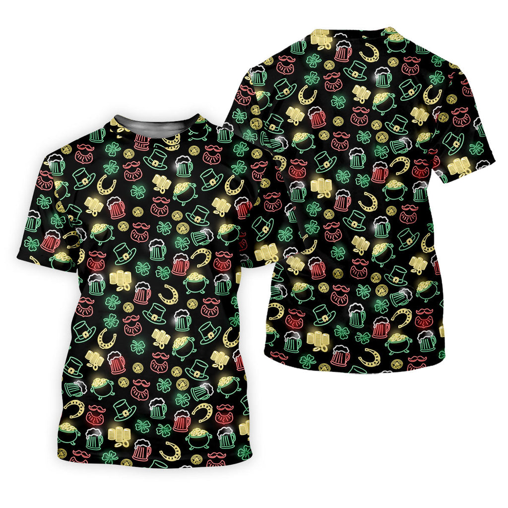 Leprechaun Hats Gold Coins Pot St Patrick's Day Shamrock Golf Shirt, Polo Shirts For Men, Golf Shirts For Men