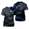 Gradient Stripes And Stars Patriotic 4th Of July Golf Shirt, 250 Years Golf Shirts For Men