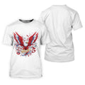 US Bald Eagle Embroidery Effect Patriotic Golf Shirt, 4th Of July Golf Shirt, 250th Anniversary Polo Shirts For Men
