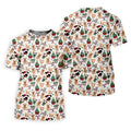 Christmas Sweets Pattern Golf Tops For Men, Cartoon Print Polo Shirts For Men, Christmas Golf Shirt, Golfing Apparel