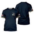 United States 250th Anniversary Golf Ball Pattern Navy Golf Shirt, 4th Of July Patriotic Golf Shirts For Men
