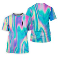 Shimmering Gradient Pattern Golf Shirts For Men, Polo Shirts For Men, Golfing Apparel