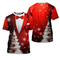 Snow Pine Tree Black And Red Christmas Men's Golf Polo Shirts, Christmas Golf Shirt, Golf Gift For Men