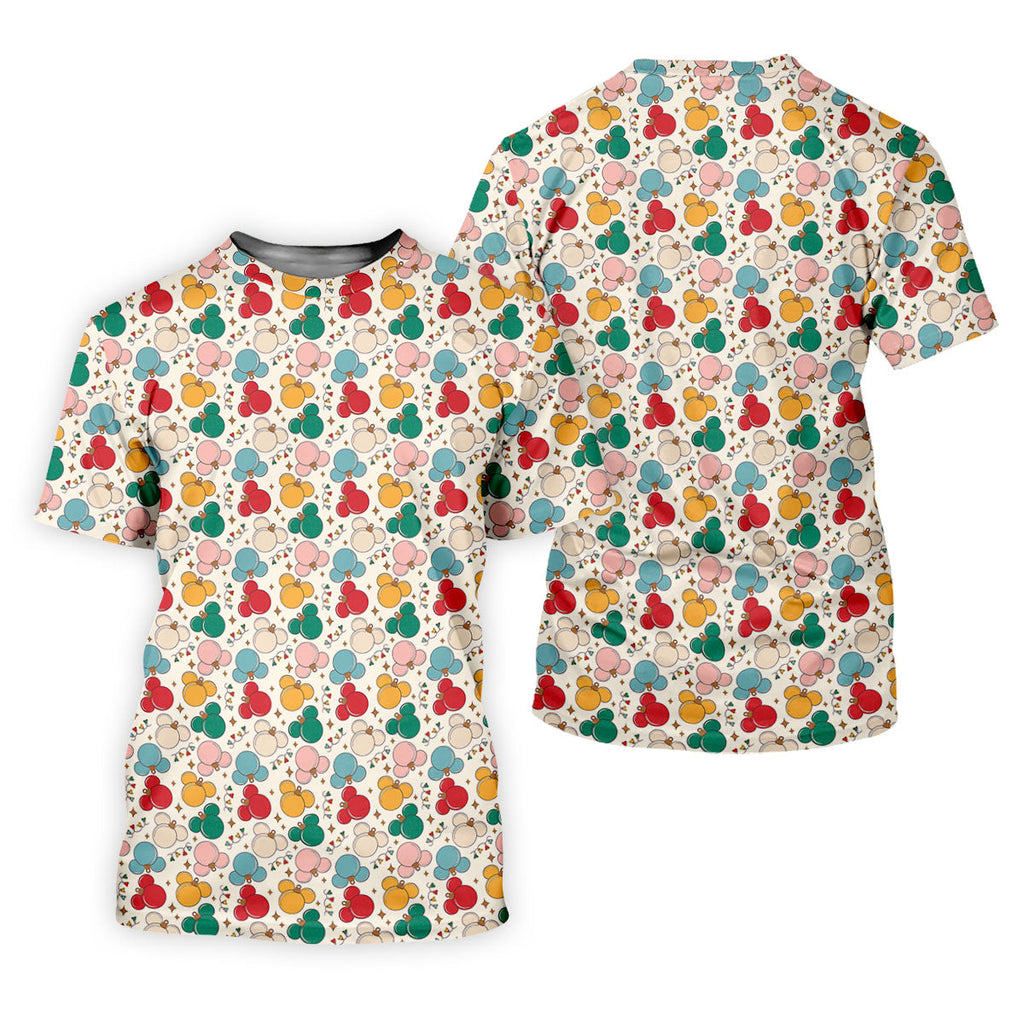 Colorful Christmas Fun Men's Golf Polos, Gifts For Golf Lovers, Polo Shirts For Men, Christmas Golf Shirt