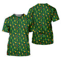 Mexican Cartoon Food Characters Cinco De Mayo Celebration Fiesta Themed Green Golf Shirts For Men