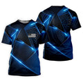 Black And Blue Gradient Patriotic Golf Shirt, 250 Years 4th Of July Golf Shirts For Men