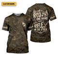 Rod In One Hand Rifle In The Other Fishing UPF Shirt, Fishing Shirts For Women, Hunting Shirt