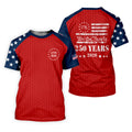 We The People 250 Years Golf Ball Pattern Golf Shirt, Patriotic 4th Of July Golf Shirts For Men